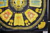 Authentic HERMES Carre 90 Scarf "Poste et Cavalerie" Silk Black 5441D