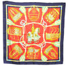 Authentic HERMES Carre 90 Scarf "LES MUSEROLLES" Silk Navy 5442D