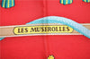 Authentic HERMES Carre 90 Scarf "LES MUSEROLLES" Silk Navy 5442D