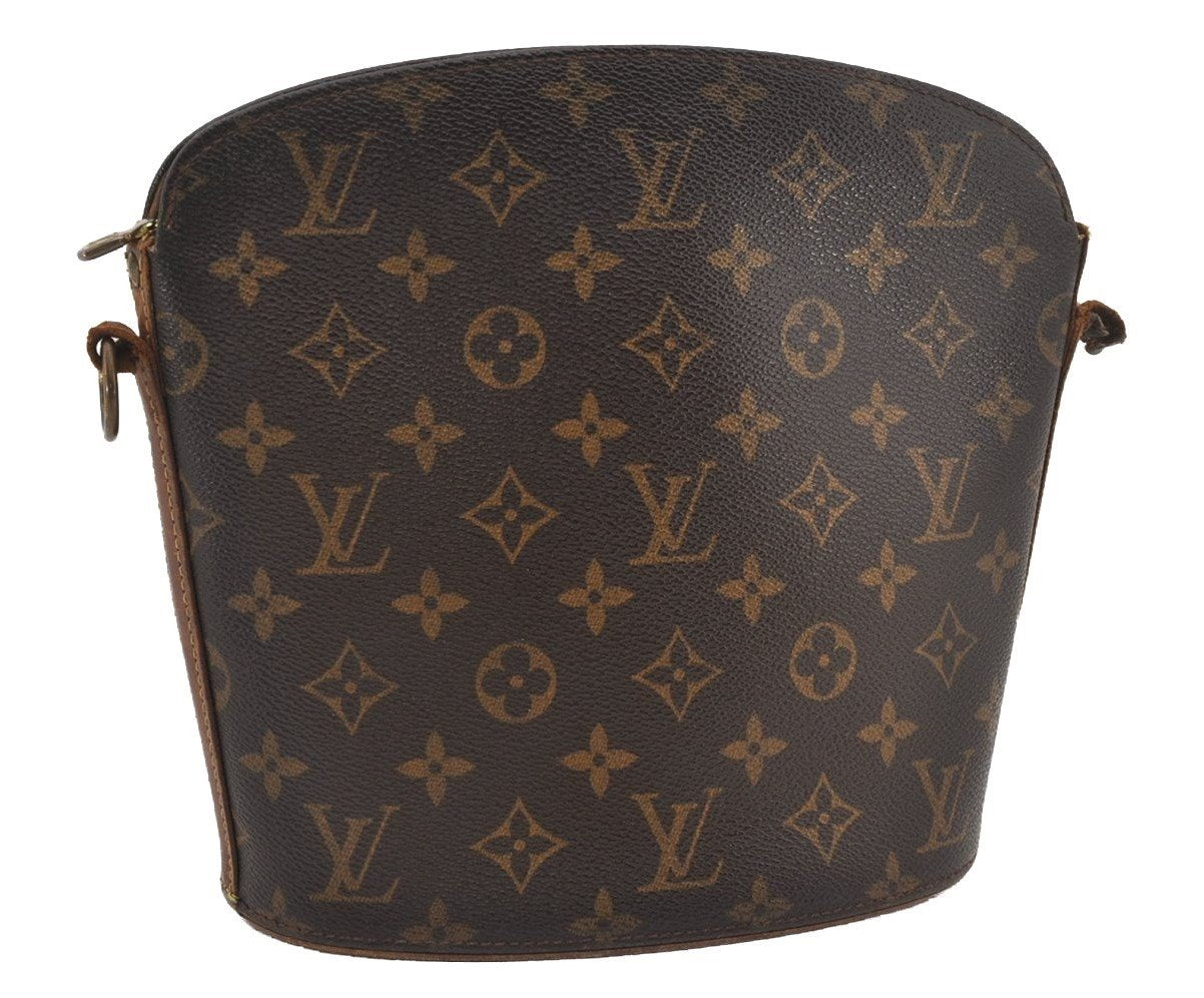 Authentic Louis Vuitton Monogram Drouot Shoulder Cross Bag M51290 LV Junk 5443I
