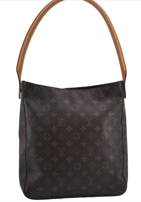 Authentic Louis Vuitton Monogram Looping GM Shoulder Bag M51145 LV 5445E