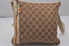 Authentic GUCCI Sherry Line Shoulder Bag GG Canvas Leather 144388 Brown 5446I