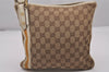 Authentic GUCCI Sherry Line Shoulder Bag GG Canvas Leather 144388 Brown 5446I