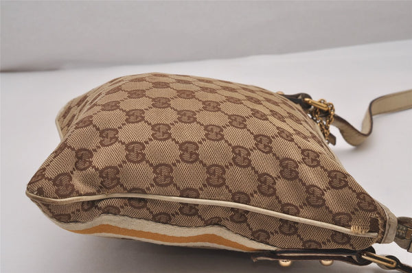 Authentic GUCCI Sherry Line Shoulder Bag GG Canvas Leather 144388 Brown 5446I