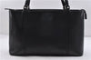 Authentic BURBERRY Vintage Leather Shoulder Tote Bag Purse Black 5447C