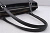 Authentic BURBERRY Vintage Leather Shoulder Tote Bag Purse Black 5447C