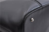 Authentic BURBERRY Vintage Leather Shoulder Tote Bag Purse Black 5447C