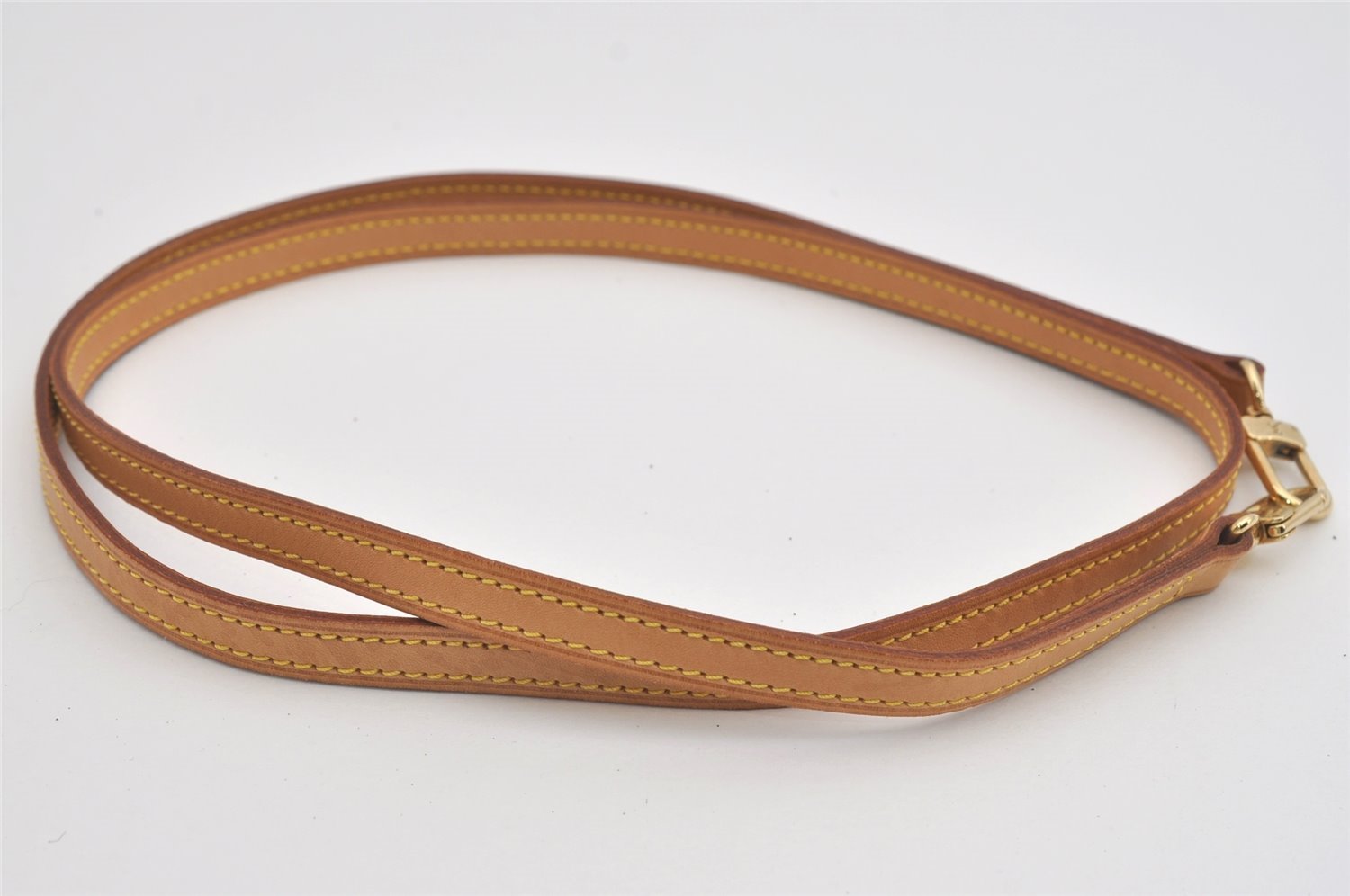 Authentic Louis Vuitton Leather Shoulder Strap Beige 47.6