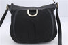 Authentic GUCCI Abbey Shoulder Cross Bag GG Canvas Leather 203257 Black 5449D