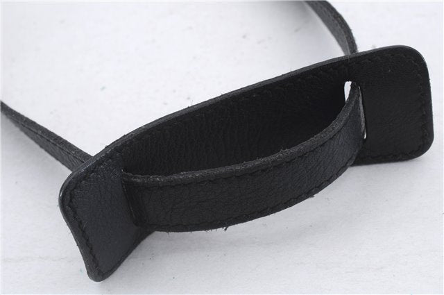 Authentic GUCCI Abbey Shoulder Cross Bag GG Canvas Leather 203257 Black 5449D