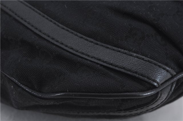 Authentic GUCCI Abbey Shoulder Cross Bag GG Canvas Leather 203257 Black 5449D