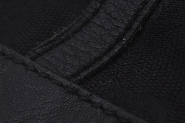 Authentic GUCCI Abbey Shoulder Cross Bag GG Canvas Leather 203257 Black 5449D