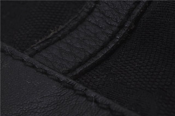 Authentic GUCCI Abbey Shoulder Cross Bag GG Canvas Leather 203257 Black 5449D