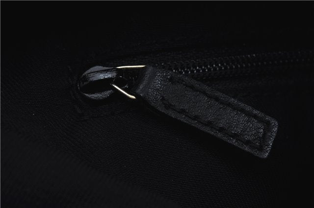 Authentic GUCCI Abbey Shoulder Cross Bag GG Canvas Leather 203257 Black 5449D