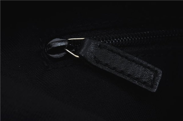 Authentic GUCCI Abbey Shoulder Cross Bag GG Canvas Leather 203257 Black 5449D