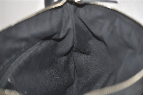 Authentic GUCCI Abbey Shoulder Cross Bag GG Canvas Leather 203257 Black 5449D