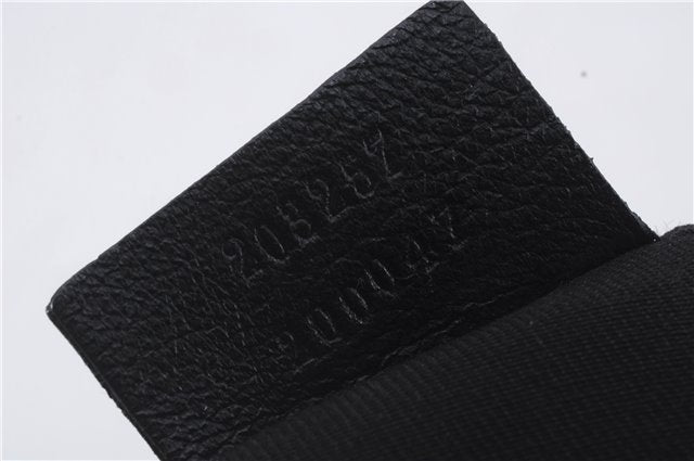 Authentic GUCCI Abbey Shoulder Cross Bag GG Canvas Leather 203257 Black 5449D