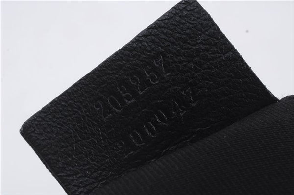 Authentic GUCCI Abbey Shoulder Cross Bag GG Canvas Leather 203257 Black 5449D