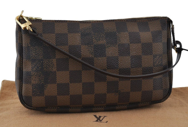 Authentic Louis Vuitton Damier Pochette Accessoires Pouch Purse N51985 LV 5449I