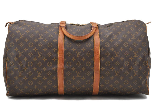 Authentic LOUIS VUITTON Monogram Keepall 60 Boston Bag M41422 LV 5450C