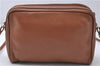 Authentic GUCCI Vintage Shoulder Cross Body Bag Purse Leather Brown 5450D