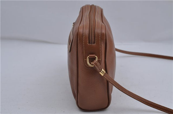 Authentic GUCCI Vintage Shoulder Cross Body Bag Purse Leather Brown 5450D