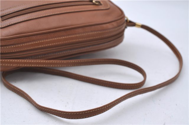 Authentic GUCCI Vintage Shoulder Cross Body Bag Purse Leather Brown 5450D