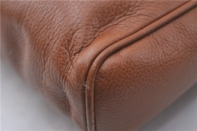 Authentic GUCCI Vintage Shoulder Cross Body Bag Purse Leather Brown 5450D