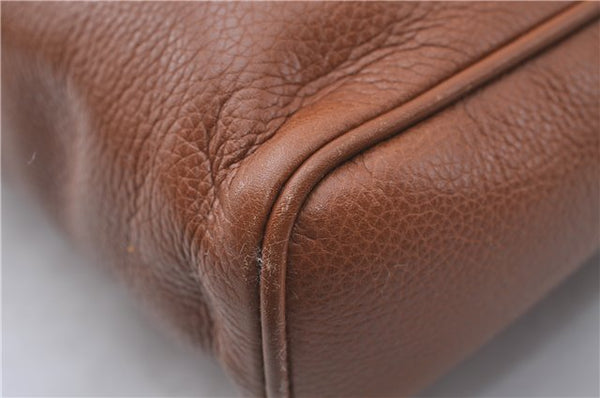 Authentic GUCCI Vintage Shoulder Cross Body Bag Purse Leather Brown 5450D