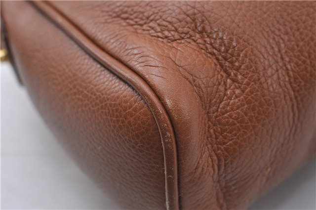 Authentic GUCCI Vintage Shoulder Cross Body Bag Purse Leather Brown 5450D