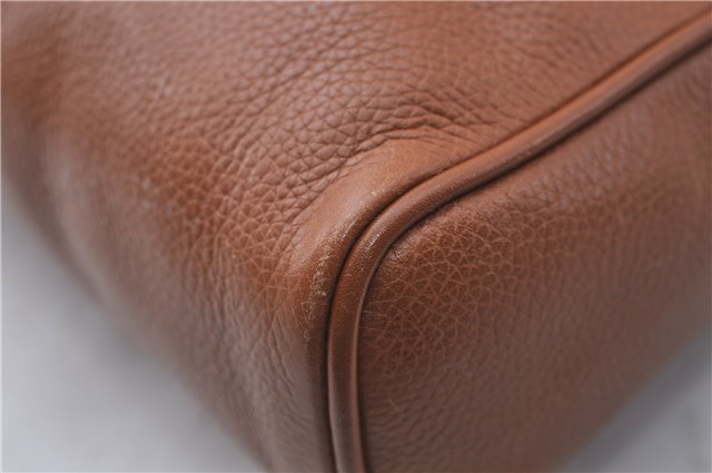 Authentic GUCCI Vintage Shoulder Cross Body Bag Purse Leather Brown 5450D