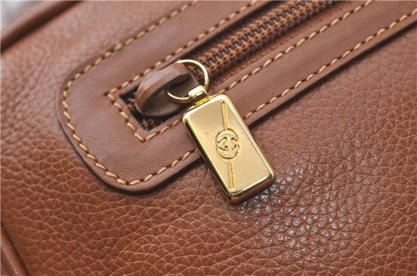 Authentic GUCCI Vintage Shoulder Cross Body Bag Purse Leather Brown 5450D
