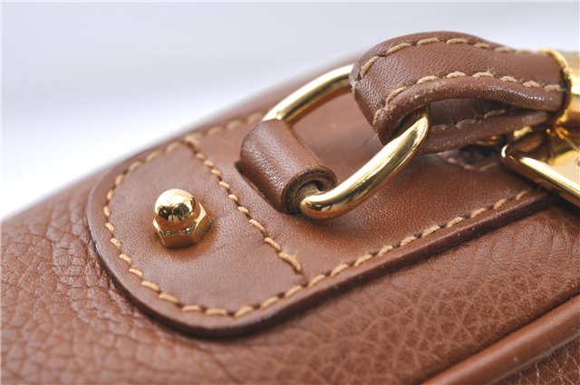 Authentic GUCCI Vintage Shoulder Cross Body Bag Purse Leather Brown 5450D