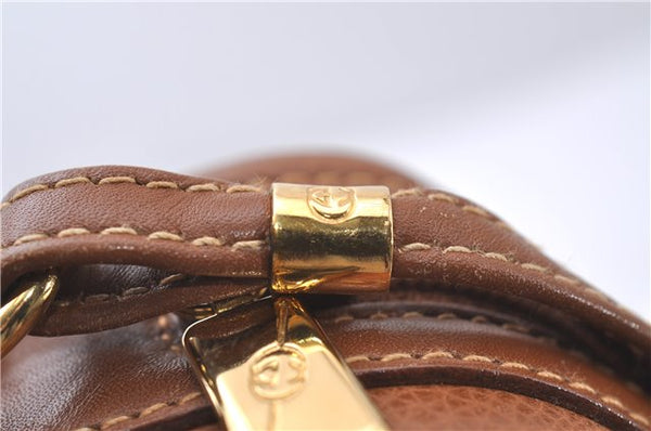 Authentic GUCCI Vintage Shoulder Cross Body Bag Purse Leather Brown 5450D