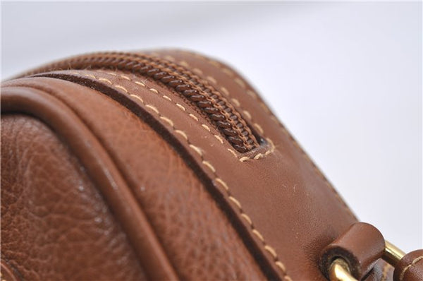 Authentic GUCCI Vintage Shoulder Cross Body Bag Purse Leather Brown 5450D