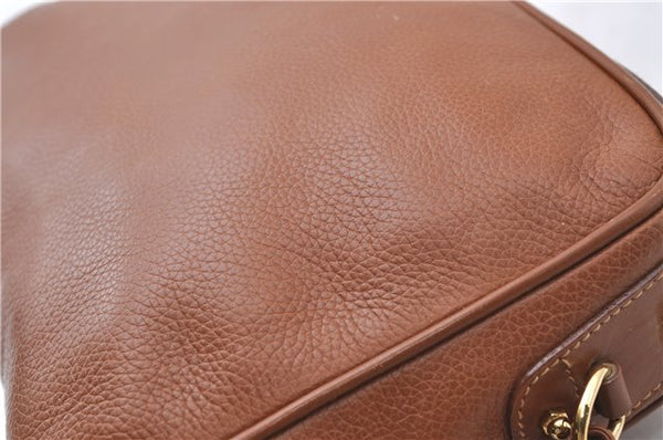 Authentic GUCCI Vintage Shoulder Cross Body Bag Purse Leather Brown 5450D