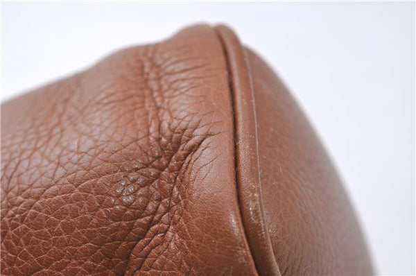 Authentic GUCCI Vintage Shoulder Cross Body Bag Purse Leather Brown 5450D