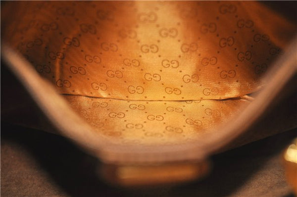 Authentic GUCCI Vintage Shoulder Cross Body Bag Purse Leather Brown 5450D