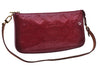 Authentic Louis Vuitton Vernis Pochette Accessoires Pouch Red M91577 LV 5450E