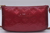 Authentic Louis Vuitton Vernis Pochette Accessoires Pouch Red M91577 LV 5450E