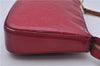 Authentic Louis Vuitton Vernis Pochette Accessoires Pouch Red M91577 LV 5450E