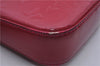 Authentic Louis Vuitton Vernis Pochette Accessoires Pouch Red M91577 LV 5450E