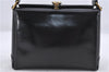 Authentic GUCCI Vintage Shoulder Hand Bag Purse Leather Black 5451D
