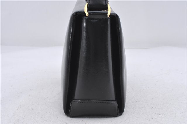 Authentic GUCCI Vintage Shoulder Hand Bag Purse Leather Black 5451D