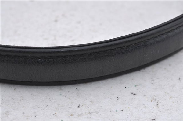 Authentic GUCCI Vintage Shoulder Hand Bag Purse Leather Black 5451D