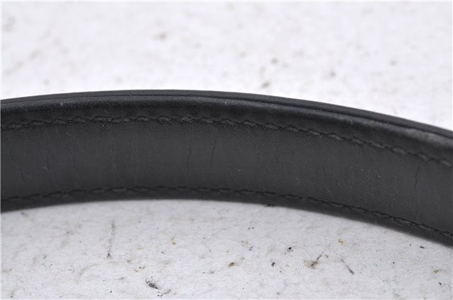 Authentic GUCCI Vintage Shoulder Hand Bag Purse Leather Black 5451D