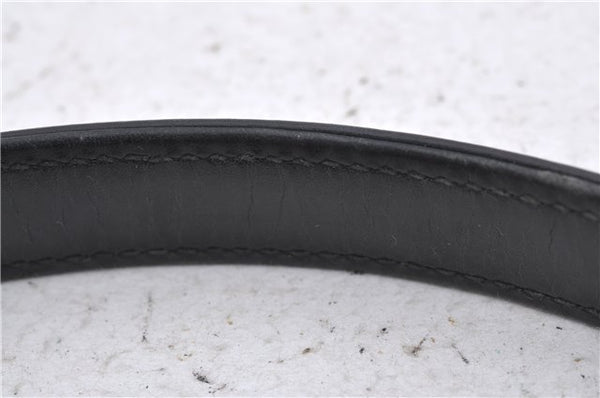 Authentic GUCCI Vintage Shoulder Hand Bag Purse Leather Black 5451D