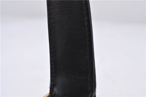 Authentic GUCCI Vintage Shoulder Hand Bag Purse Leather Black 5451D