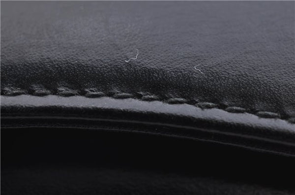 Authentic GUCCI Vintage Shoulder Hand Bag Purse Leather Black 5451D