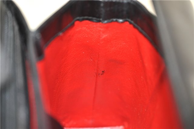 Authentic GUCCI Vintage Shoulder Hand Bag Purse Leather Black 5451D